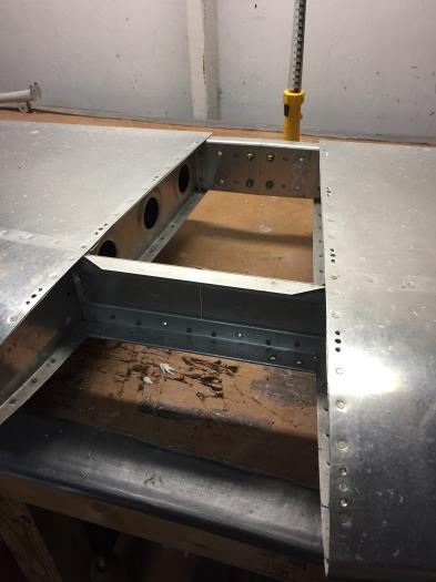 HS on bench, platenut holes drilled for VS/HA Fairing